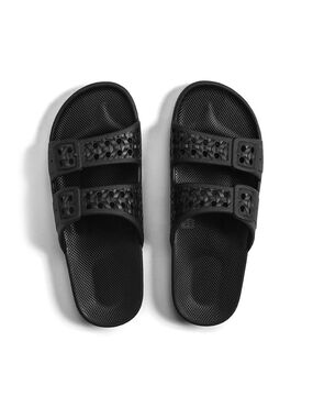 Freedom Moses Paz Black Slides Size 9 💥🆓FREE SHIPPING 🆓💥